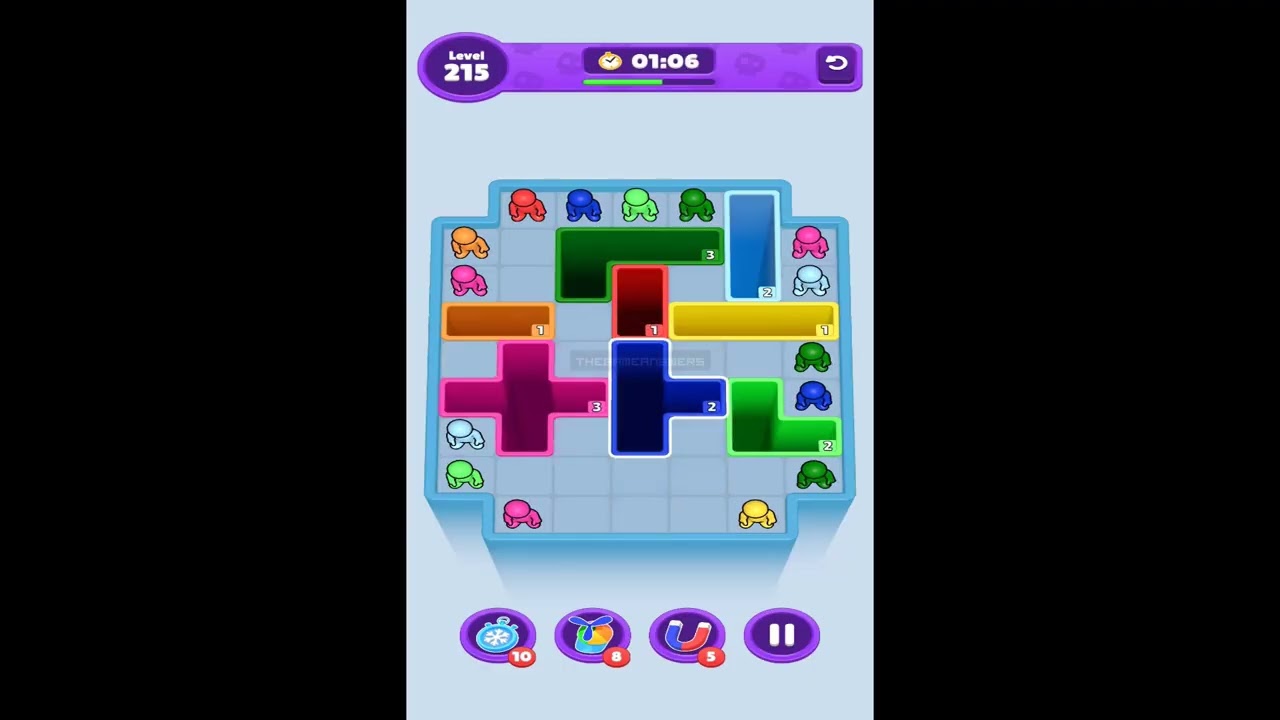 Drop Away Color Puzzle Level 215 - YouTube
