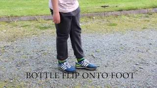Bottle Flip Onto Foot Best Bottle Flip Skill Ever