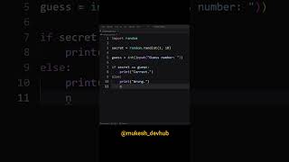 Guess your lucky number. #pythonforbeginners #coding #pythontutorial #python #coderslife