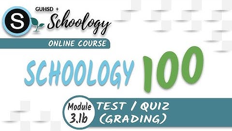SGY 100: Module 3b (Lesson 1) - Grading Test/Quiz
