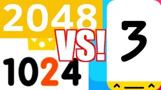 2048 vs 1024 vs THREES!!!  - The Puzzle Number Games screenshot 4