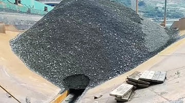 Ships Unloading Sand - The Higher The Pile, The More Dangerous It Is- Relaxing Video#unloading