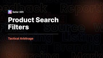 Tactical Arbitrage 1.0 - Product Search Filters