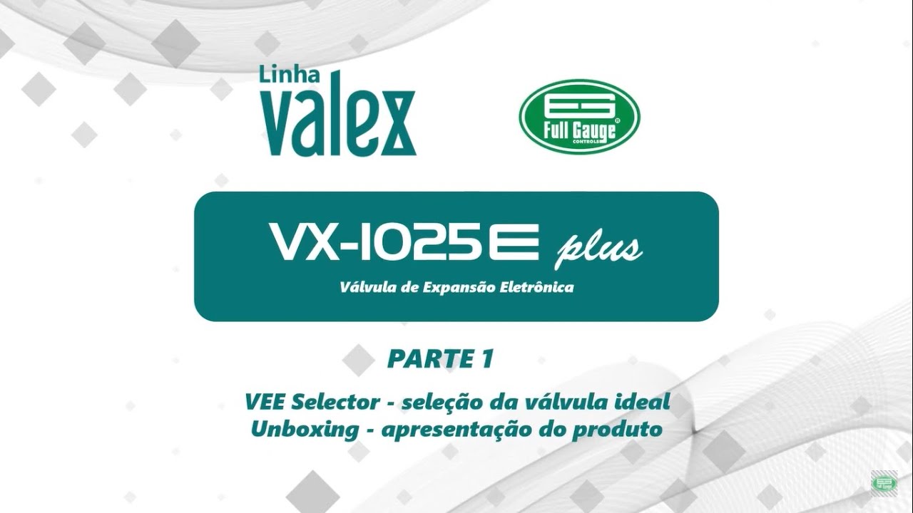 Unboxing da VX-1025E e como selecionar a válvula no VEE Selector