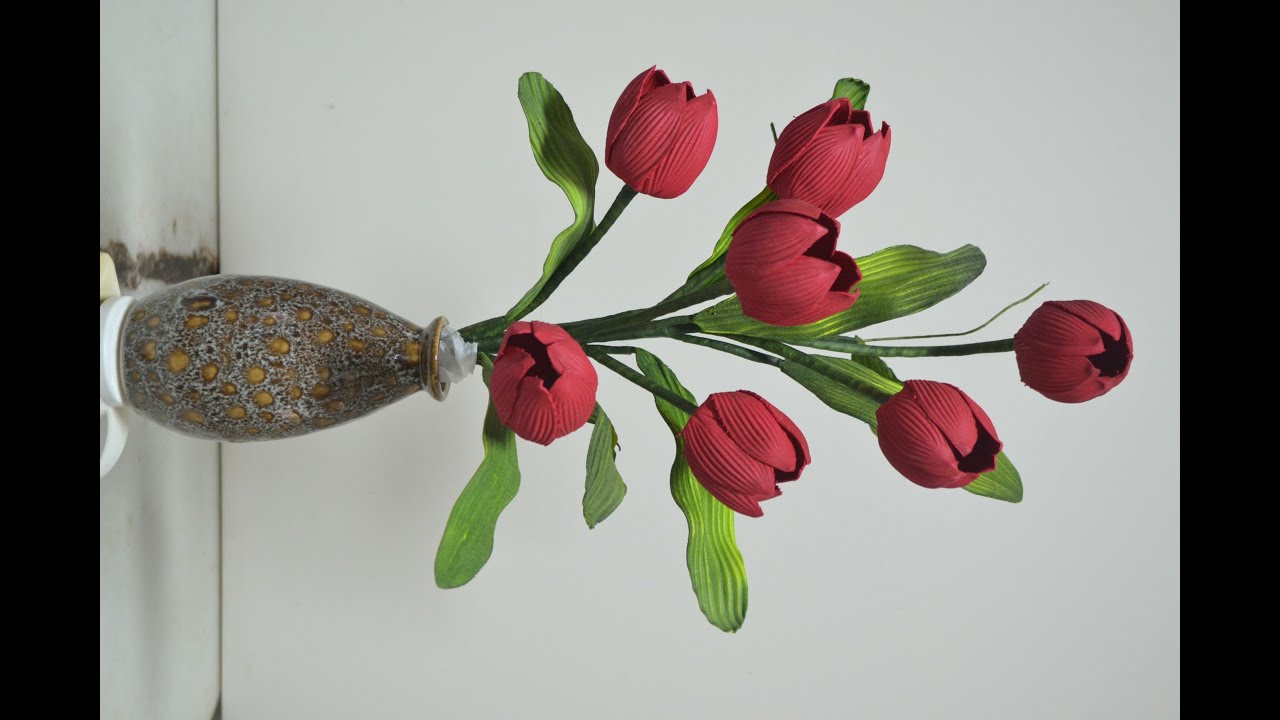 Mega Flores - Flores em EVA - TULIPA (passo a passo)