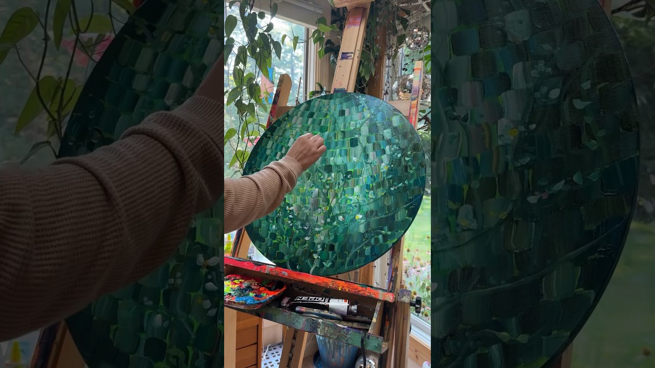 How to Paint a Fairy Garden Discoball with Acrylic Paint 