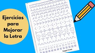 Ejercicios para MEJORAR LA LETRA en Hojas de Cuadrícula / Ejercicios de Caligrafía