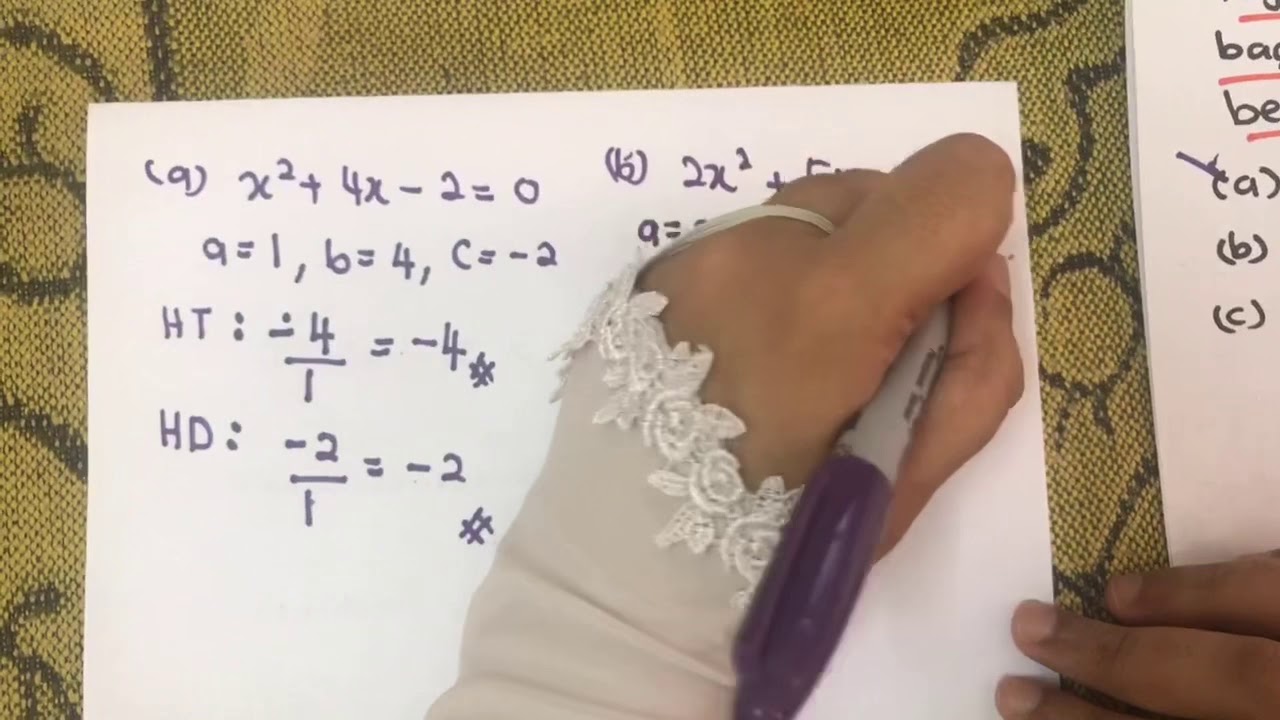 Membentuk Persamaan Kuadratik daripada Punca-punca, Mencari Hasil Tambah & Hasil Darab Punca-punca