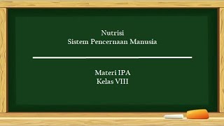 Nutrisi Materi Ipa Kelas 8 Youtube