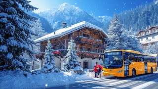 Winter Has Arrived In Grindelwald Switzerlandswiss Village Life During Snowfall