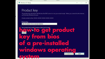 how to get product key from bios of a pre-installed windows operating system