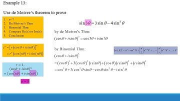 Proving Trigonometric Identities using de Moivre