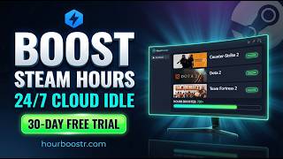 How to Boost Steam Hours 24/7 for FREE | HourBoostr Tutorial