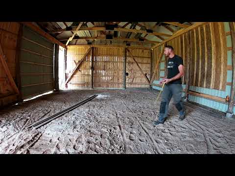 Betona grīdas izveide šķūnī/Concrete floor slab DIY