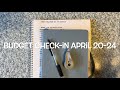 Budget Check-in | April 20-24 | Cashless Budgeting | Tracking Expenses | What I Spent in 5 Days