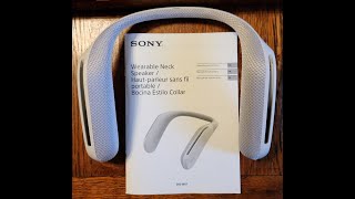 Sony SRS-WS1 Wearable Neck Speakers Unboxing