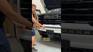Light bar on GMC Sierra #4x4 #gmctrucks #gmcsierra #offroadlights #offroad4x4 #diy #truckmods