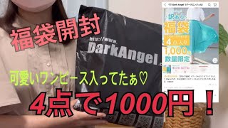 訳あり福袋開封！Dark Angelの4点入り1000円福袋！ワンピース入りだよ