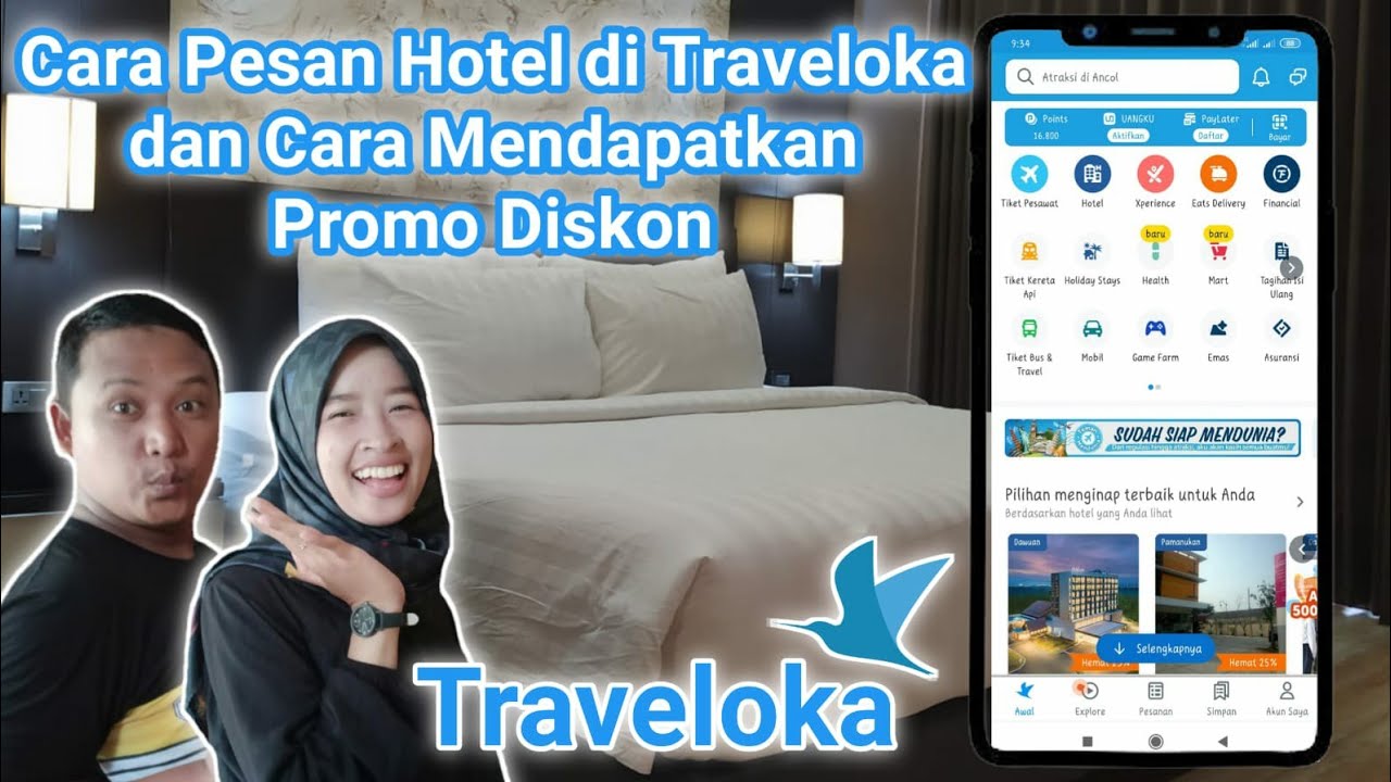 Cara Pesan Hotel Via Online di Aplikasi Traveloka / How to book a Hotel Online on the Traveloka