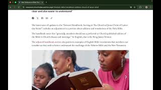 New Church Guidance on Bible Translations - What Latter-day Saints Need to Know
