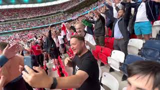 England fans sing Sweet Caroline after beating Germany