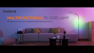 Tomons Lp03016 Stehlampe Wohnzimmer, Led Rgb Stehlampe Dimmbar Mit Timing Und Memory-Funktion