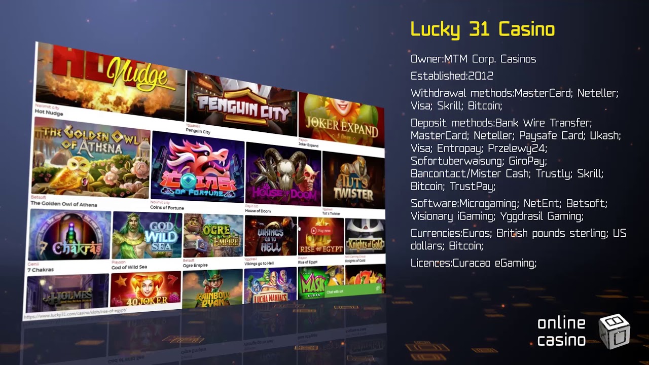 Lucky31: casino guide at OnlineCasinoBOX.net