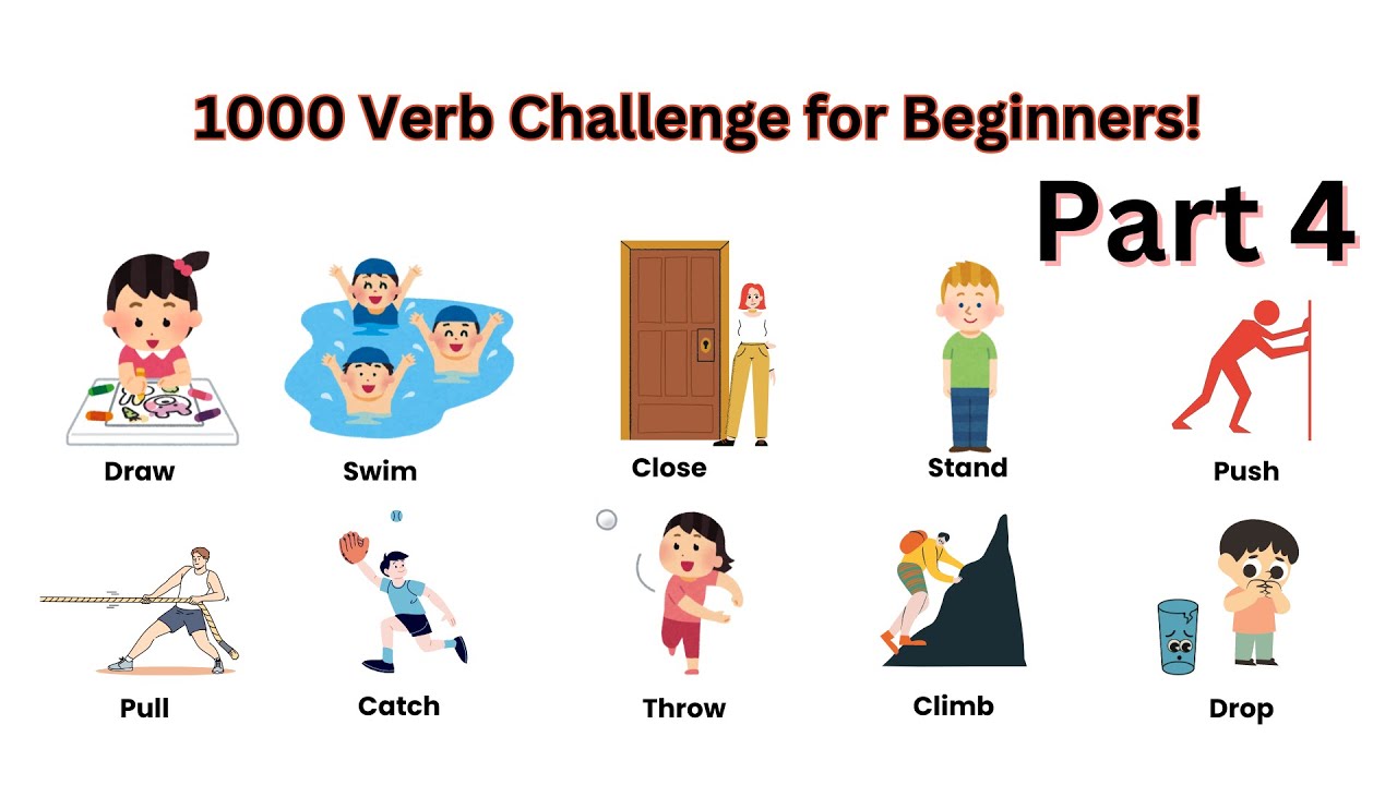 1000 Verb Challenge For Beginners Part 4 Common Action Verb With 1000 verb challenge for beginners part 4 common action verb with