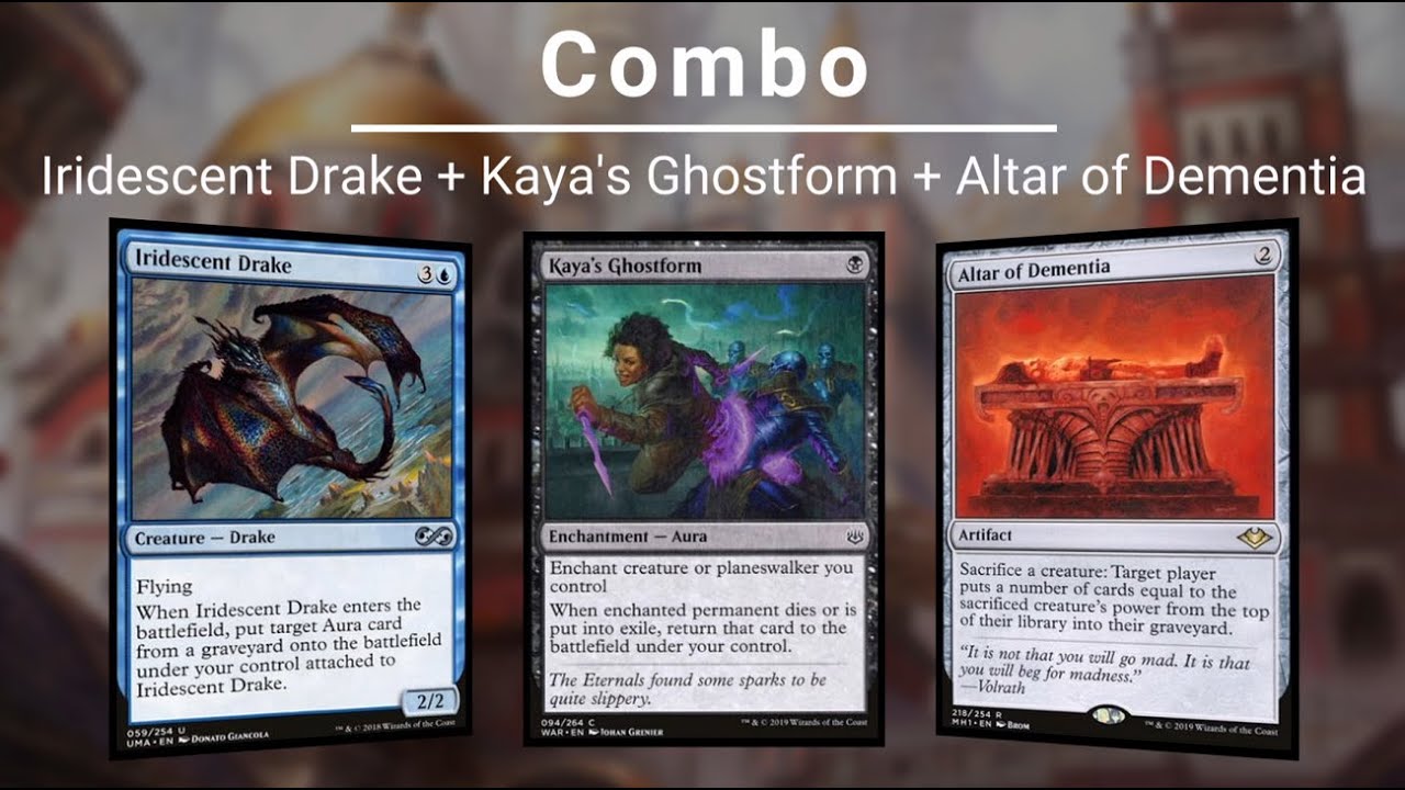 EDH COMBO: Iridescent Drake | Kaya's Ghostform | Altar of Dementia - YouTube