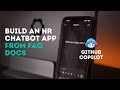 Build an HR Chatbot App from FAQ Docs with GitHub Copilot (No-Code Demo)