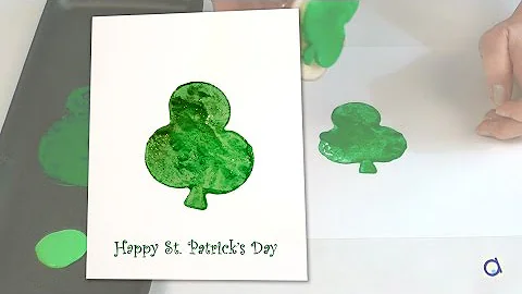 St Patrick's Day craft: DIY shamrock card