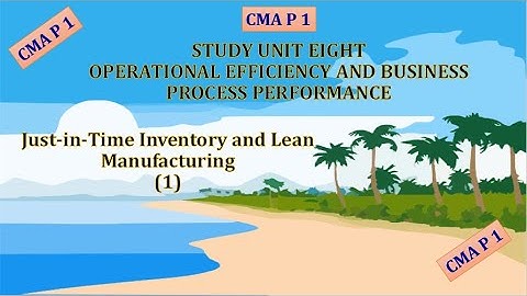 #CMA, P 1, Unit 8, Just in Time Inventory and Lean Manufacturing (1)