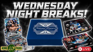 Wednesday Night Sports Card Breaks! National Treasures NFL, Cosmic Chrome WWE, & Chrome Black MLB!