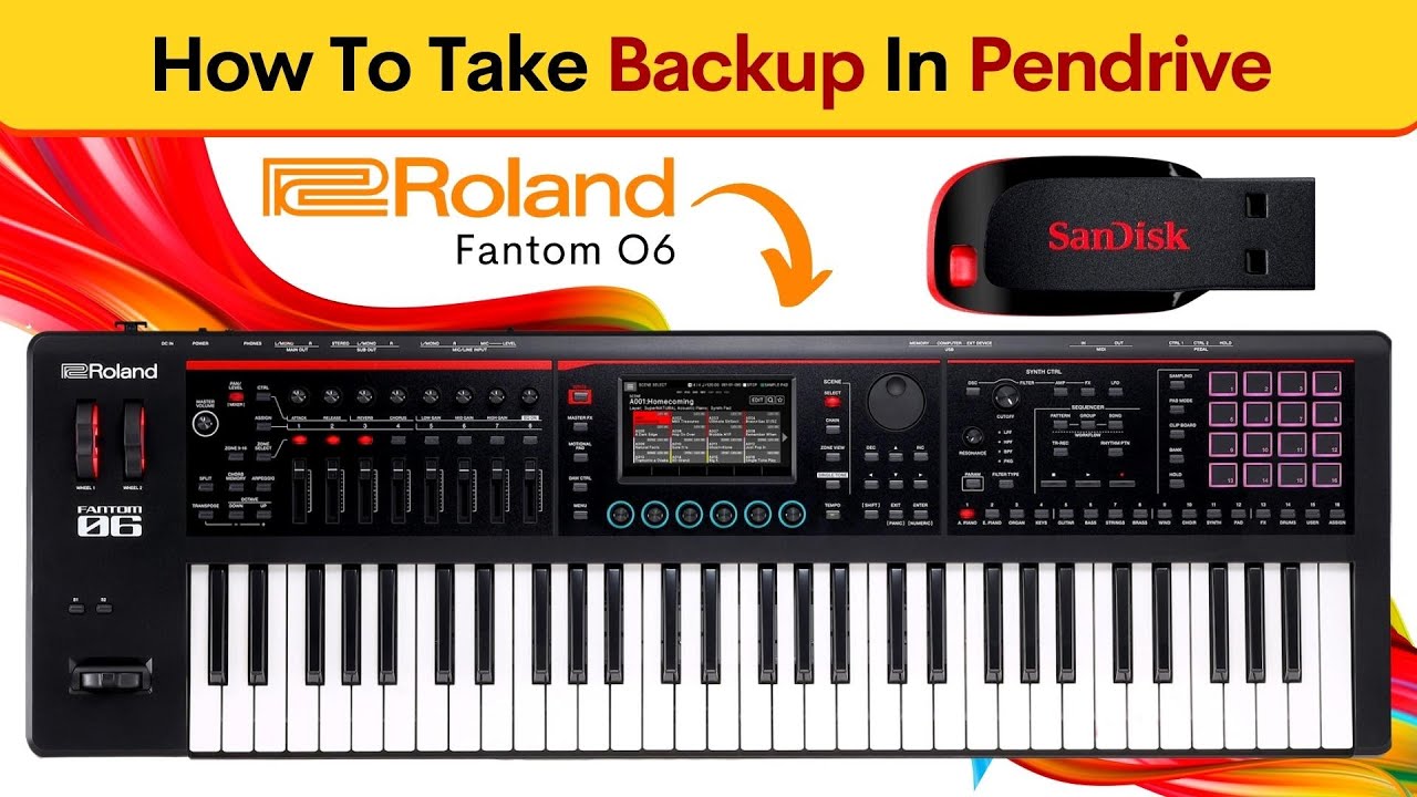 How To Take Backup In Pendrive - In Roland FANTOM O6