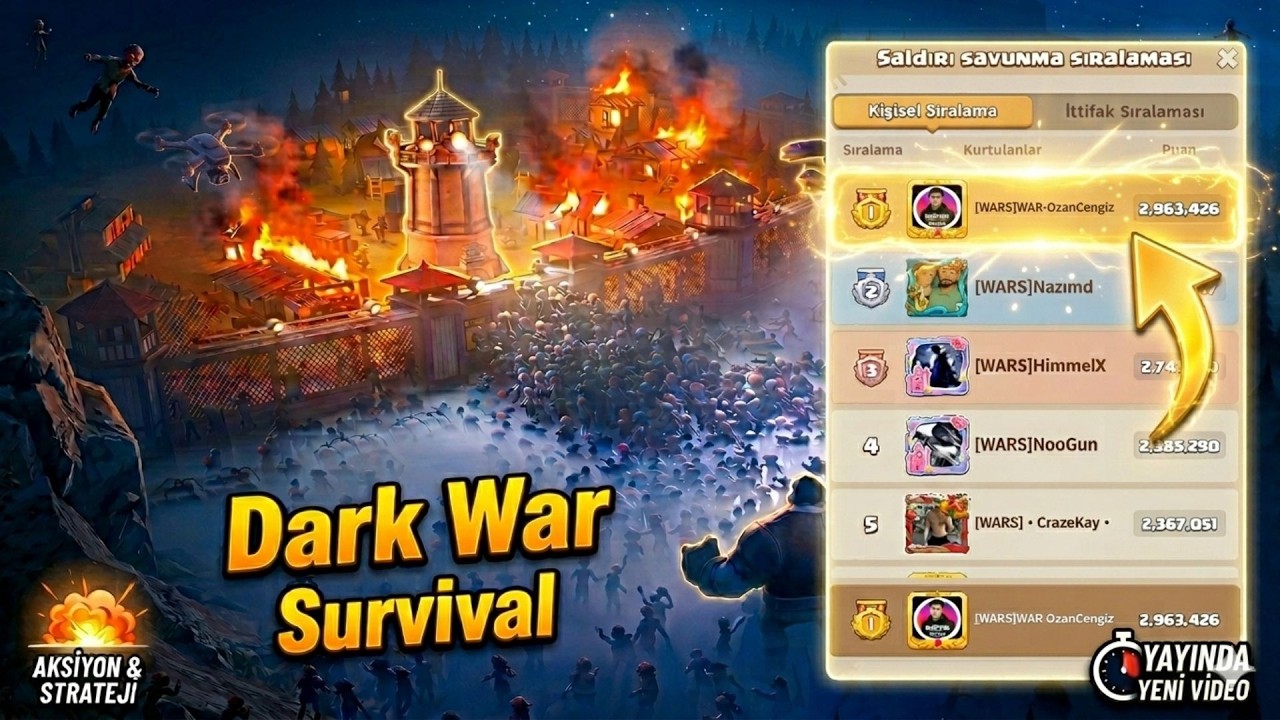 Zombi İstilası Etkinliği Puanınızı Zirveye Çıkaracak Taktikler - Dark War Survival