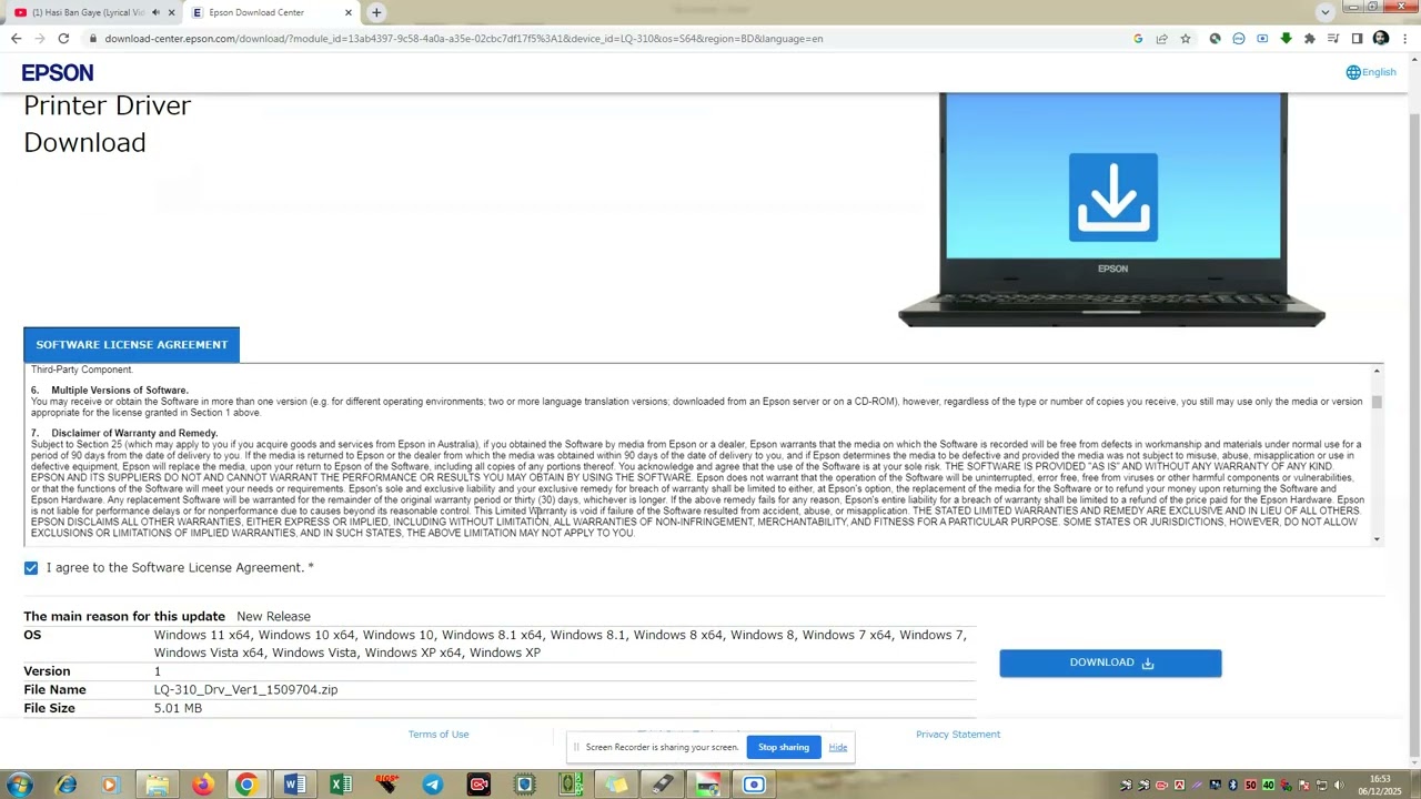 How to download Epson LQ-310 Printer Driver?