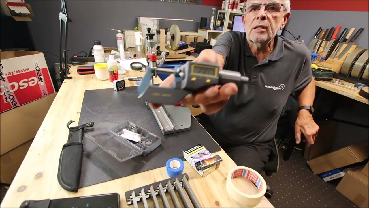 Buck Nighthawk geschliffen mit Multigrinder , Buck Nighthawk grind  with my Multigrinder,18 degrees