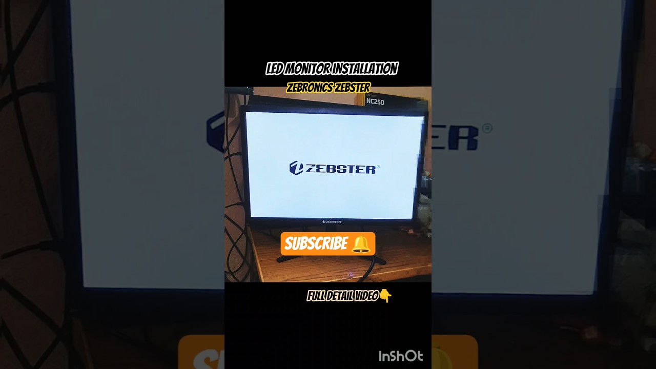 Zebronics monitor Unboxing & installation 