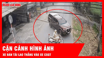Xe bán tải liều lĩnh húc mô tô đặc chủng của  CSGT rồi bỏ trốn giữa ban ngày | Tin tức