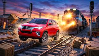 MISSION IMPOSSIBLE: TRAIN TRACK SURVIVAL! 🏎️💨 (EXTREME STUNTS) screenshot 5