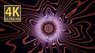 Psychedelic Hypnotic Screensaver VJ LOOP NEON Blue Red Tunnel Abstract Background Video 4k