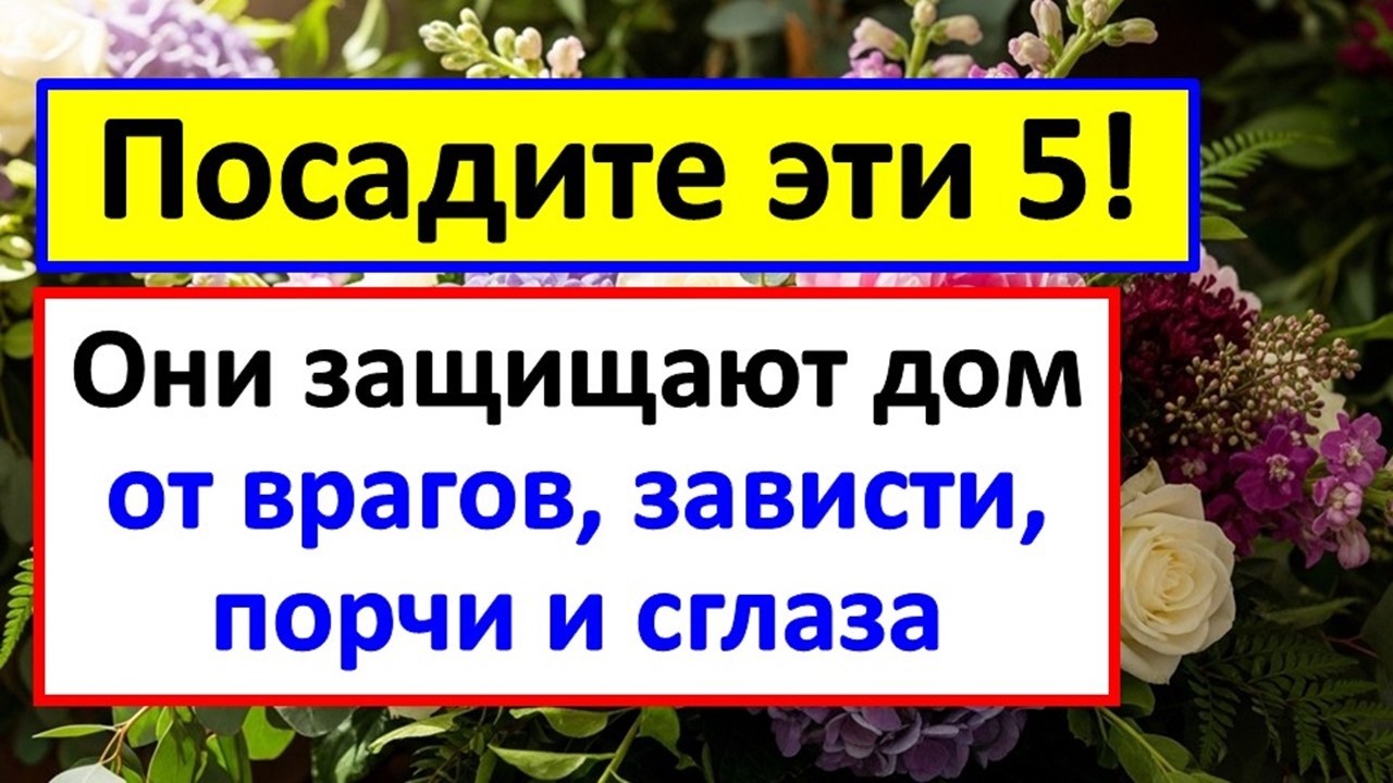 Почему перед домом нужно посадить эти 5 цветов? Они защищают от врагов, зависти, порчи и сглаза
