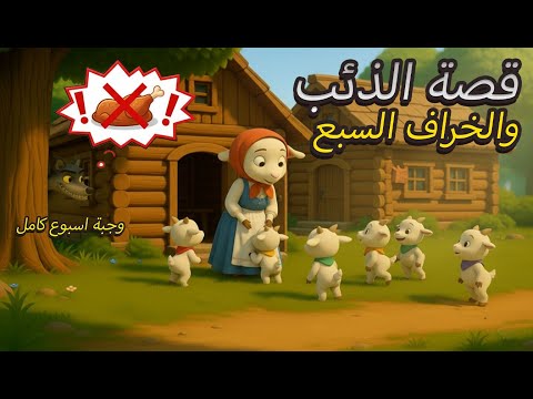الذئب والخراف السبعة قصص للأطفال قصة قبل النوم للأطفال رسوم متحركة