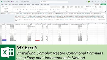 MS Excel: Simplifying Complex Nested Conditional Formulas using Easy and Understandable Method
