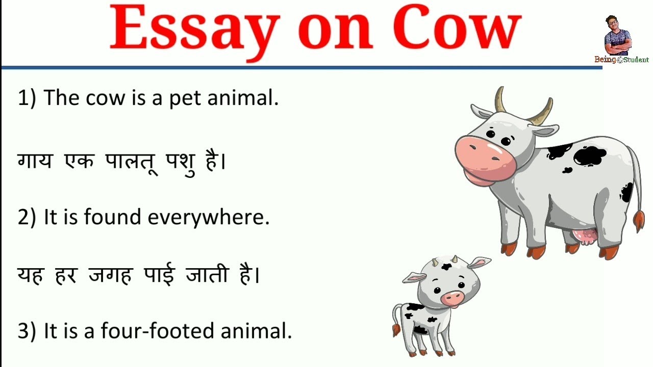 cow par essay in english class 1