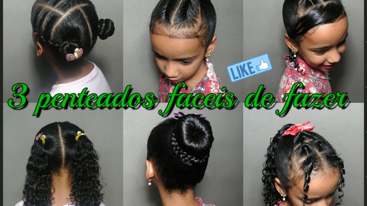 3 Penteados lindos e fáceis de fazer 😍