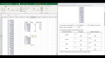 Organizing Qualitative Categorical Data Using Excel
