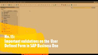 SAP Business One Form Validations- Part 15
