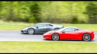 [4k] Lamborghini Huracán LP580-2 vs Ferrari 458 Itala