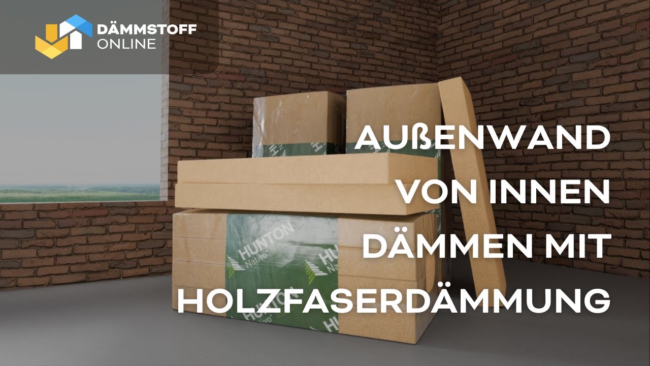 Außenwand von innen dämmen mit Holzfaserdämmung | Einfache Anleitungsvideo | Dämmstoff Online
